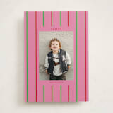 "Colorful Stripes" - Holiday Cards in Peony by Baumbirdy - Front