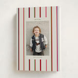 "Colorful Stripes" - Holiday Cards in Champagne by Baumbirdy - Folded Card