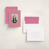 "Colorful Stripes" - Holiday Cards in Peony by Baumbirdy - Assembled