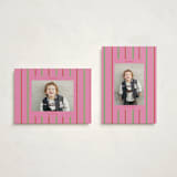 "Colorful Stripes" - Holiday Cards in Peony by Baumbirdy - Photo Orientation Options