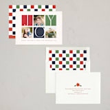 "Joy tricolor" - Holiday Cards in Pumpkin by Sabrin Deirani - Assembled