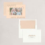 "Modern Outline" - Holiday Cards in Peach by Wendy Chung - Assembled