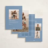 "Merry Floral Toile" - Holiday Cards in Powder by Jenna Holcomb - Back of Card Options