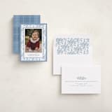 "Merry Floral Toile" - Holiday Cards in Powder by Jenna Holcomb - Assembled