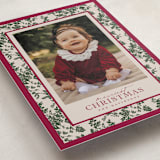 "Merry Floral Toile" - Holiday Cards in Holly Berry by Jenna Holcomb - Detail