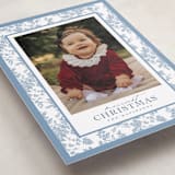 "Merry Floral Toile" - Holiday Cards in Powder by Jenna Holcomb - Detail