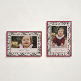 "Merry Floral Toile" - Holiday Cards in Holly Berry by Jenna Holcomb - Photo Orientation Options