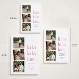 "Fa la la la late" - Holiday Cards in Crimson by Amy Payne - Formats Available