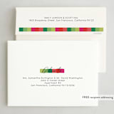 "Cheerful Checks" - Holiday Cards in Brights by Itsy Belle Studio - FREE Recipient Addressing