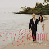 "Merry and Married" - Holiday Cards in Cherry by Roxy Cervantes - Detail
