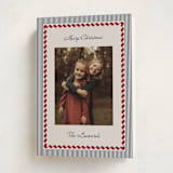"Vintage Border" - Holiday Cards in Navy by Kelly Schmidt - Folded Card