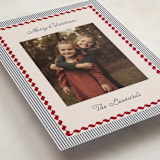 "Vintage Border" - Holiday Cards in Navy by Kelly Schmidt - Detail