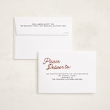 "Retro Writing" - Holiday Cards in Rust by Ani Somi - FREE Recipient Addressing