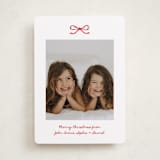 "Mini Bow" - Holiday Cards in Candied Apple by Kelly Watkins - Front