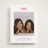 "Mini Bow" - Holiday Cards in Candied Apple by Kelly Watkins - Front