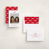 "Mini Bow" - Holiday Cards in Candied Apple by Kelly Watkins - Assembled