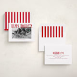 "Happy Holidays!" - Holiday Cards in Candy Cane by Wildfield Paper Co - Assembled