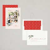 "OFFSET SPRAY" - Holiday Cards in Winter Rose by Melanie Kosuge - Assembled