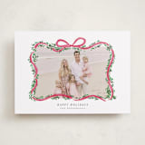 "Ribbonly Frame" - Holiday Cards in Holly Berry by Itsy Belle Studio - Front