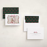 "Ribbonly Frame" - Holiday Cards in Holly Berry by Itsy Belle Studio - Assembled