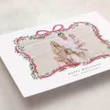 "Ribbonly Frame" - Holiday Cards in Holly Berry by Itsy Belle Studio - Detail