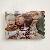 "All Merry Days" - Holiday Cards in Winter Rose by Baumbirdy - Front