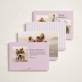 "All Merry Days" - Holiday Cards in Winter Rose by Baumbirdy - Back of Card Options
