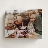"All Merry Days" - Holiday Cards in Winter Rose by Baumbirdy - Folded Card