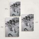 "Wonderful Christmas Time" - Holiday Cards in Snowflake by Wildfield Paper Co - Formats Available