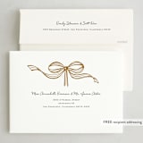"Tied with a bow" - Holiday Cards in Golden by SimpleTe Design - FREE Recipient Addressing