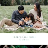 "Joyful Plaid" - Holiday Cards in Emerald by That Girl Press - Detail