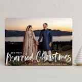 "Our First Married Christmas" - Holiday Cards in Snow by Kerry Doyle - Front