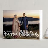 "Our First Married Christmas" - Holiday Cards in Snow by Kerry Doyle - Folded Card