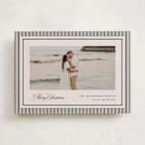 "Striped Elegance" - Holiday Cards in Linen by Kelly Schmidt - Front