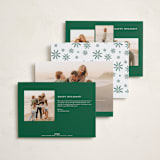 "Mini Cabana Stripes" - Holiday Cards in Pine by Erika Firm - Back of Card Options