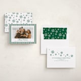 "Mini Cabana Stripes" - Holiday Cards in Pine by Erika Firm - Assembled