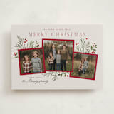 "Pine Holly" - Holiday Cards in Sugar Cookie by Everett Paper Goods - Front