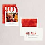 "watercolor typography" - Holiday Cards in Crimson by Karidy Walker - Assembled