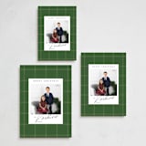 "Farmhouse Plaid" - Holiday Cards in Evergreen by Danie Romrell - Formats Available