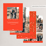 "Outlined Foliage" - Holiday Cards in Scarlet by Genna Blackburn - Back of Card Options