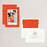 "Outlined Foliage" - Holiday Cards in Scarlet by Genna Blackburn - Assembled
