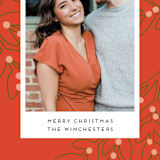 "Outlined Foliage" - Holiday Cards in Scarlet by Genna Blackburn - Detail