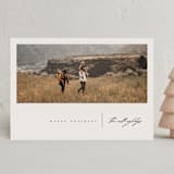 "Panoramic" - Holiday Cards in Charcoal by Leah Bisch - Front
