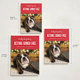 "Grinch Face" - Holiday Cards in Poinsettia by Erica Krystek - Formats Available