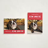 "Grinch Face" - Holiday Cards in Poinsettia by Erica Krystek - Photo Orientation Options