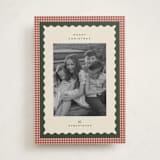 "gingham layers" - Holiday Cards in Cranberry by Ellen Schlegelmilch - Front