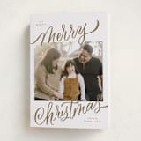 "Merry Christmas" - Holiday Cards in Golden by Elsa Duncan - Folded Card