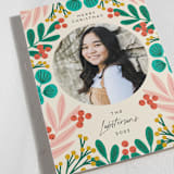 "Drawn Foliage" - Holiday Cards in Buttercream by Genna Blackburn - Detail