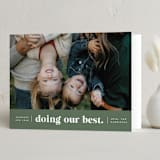 "Doing Our Best" - Holiday Cards in Evergreen by Olivia Goree - Folded Card