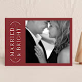 "Married + Bright" - Holiday Cards in Maroon by Olivia Goree - Front